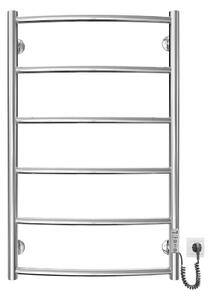 Koupelnový žebříkový radiátor CLASSIC 100W/230V 81x53cm nerez/lesklý chrom pravá