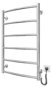 Koupelnový žebříkový radiátor CLASSIC 100W/230V 81x53cm nerez/lesklý chrom pravá