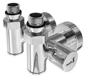 Kombinované ventily pro topné těleso 2 ks lesklý chrom