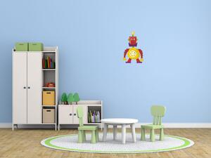 Nálepka na zeď pro děti Robot s dlouhými rukama Velikost: 10 x 10 cm