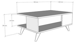 Konferenční stolek Yan (ořech + černá). 1089464