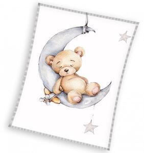 Dětská deka Medvídek na Měsíci 110x140 cm