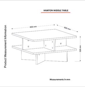 Konferenční stolek Hamilton (ořech + bílá). 1089468