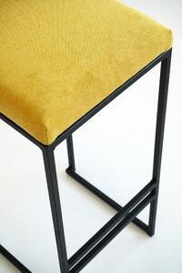 Barová stolička Cabra s čalouněným sedákem žlutá