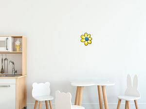 Nálepka na zeď pro děti Kouzelný žlutý kvítek Velikost: 20 x 20 cm