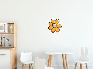 Nálepka na zeď pro děti Hezký oranžový kvítek Velikost: 20 x 20 cm