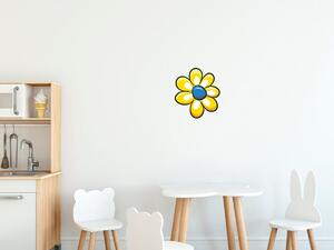 Nálepka na zeď pro děti Kouzelný žlutý kvítek Velikost: 10 x 10 cm