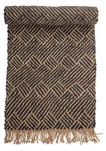 MUZZA Jutový koberec Aby 70 x 200 černý