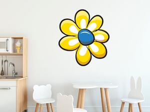 Nálepka na zeď pro děti Kouzelný žlutý kvítek Velikost: 10 x 10 cm