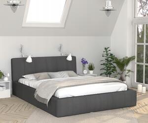 Čalouněná postel 120x200 cm EMMA Grafit s roštem