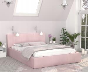 Čalouněná postel 120x200 cm EMMA Růžová s roštem