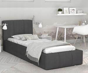 Čalouněná postel 90x200 cm EMMA Grafit s roštem