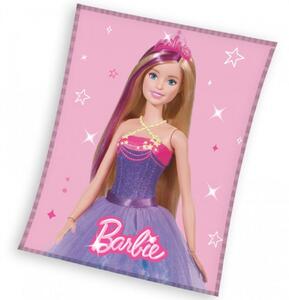 Dětská fleecová deka s motivem princezny Barbie v růžové barvě. Rozměr deky je 150x200 cm. Příjemná deka z hřejivého coral fleecu - mikroplyšový vzhled. Děti se s ní můžou přikrývt, lehnout si nebo si na ní hrát