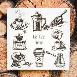 DUBLEZ | Dřevěný obraz do kuchyně - Káva