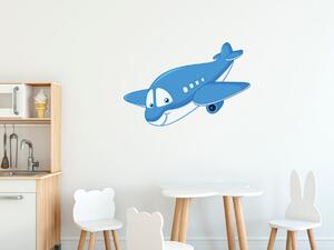 Nálepka na zeď pro děti Modré letadlo Velikost: 10 x 10 cm