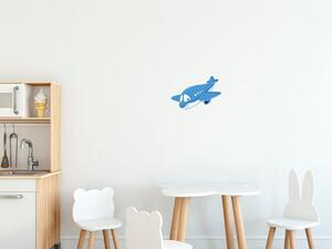 Nálepka na zeď pro děti Modré letadlo Velikost: 10 x 10 cm