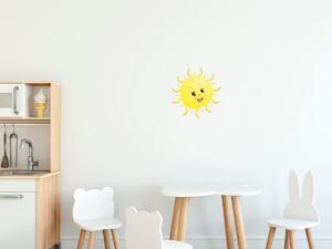 Nálepka na zeď pro děti Veselé sluníčko Velikost: 10 x 10 cm