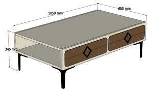 Konferenční stolek Simba (ořech + krémová). 1089496