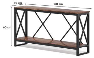 Konzolový stolek Martyr (hnědá + černá). 1089504