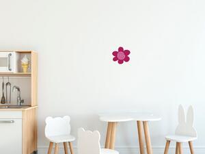 Nálepka na zeď pro děti Velká tmavorůžová květina Velikost: 20 x 20 cm