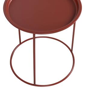 MUZZA Odkládací stolek ivar s odnímatelným tácem ø 40 cm cihlový