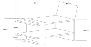 Konferenční stolek Falck (antracit + bílá). 1089512