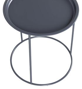 Odkládací stolek ivar s odnímatelným tácem ø 40 cm šedý