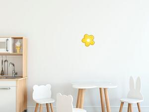 Nálepka na zeď pro děti Žlutý kvítek Velikost: 10 x 10 cm