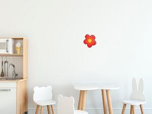 Nálepka na zeď pro děti Červený kvítek Velikost: 20 x 20 cm