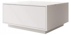Konferenční stolek Hirpyt, Barvy: bílá / bílá + bílý mramor 5903211515668