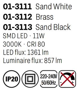Černé designové světlo pro nepřímé osvětlení WAVE 01-3113 / 100 cm
