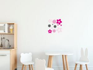 Nálepka na zeď pro děti Malé kytičky Velikost: 20 x 20 cm