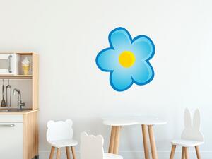Nálepka na zeď pro děti Pěkný modrý kvítek Velikost: 20 x 20 cm