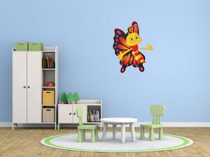 Nálepka na zeď pro děti Žluto-černý motýlek Velikost: 10 x 10 cm