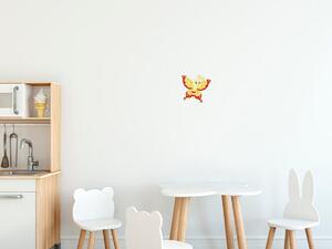 Nálepka na zeď pro děti Žluto-červený motýlek Velikost: 20 x 20 cm