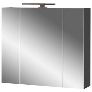 Koupelnová skříňka Morety se zrcadlem (76x71x23 cm, černá)