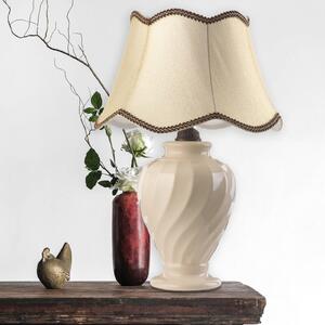 Stolní lampa Vortice, keramika, béžová/mosaz Borte