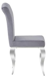 Jídelní židle PRANCI šedá/chrom