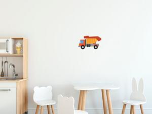 Nálepka na zeď pro děti Barevný náklaďák Velikost: 20 x 20 cm