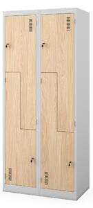 Šatní skříň typu L šedá / dub sonoma: Eco Design JULIA, 800 x 1850 x 450 mm
