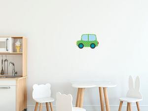 Nálepka na zeď pro děti Zelené autíčko Velikost: 10 x 10 cm