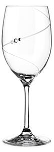 Diamante sklenice na bílé víno Silhouette City s kamínky Swarovski 240 ml 6KS