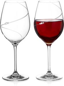 Diamante sklenice na červené víno Silhouette City s kamínky Swarovski 470 ml 2KS