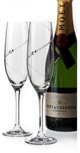 Diamante sklenice na šampaňské Silhouette City s kamínky Swarovski 200 ml 6KS