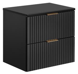 Comad Závěsná skříňka pod umyvadlo Casad s deskou 60 cm černá