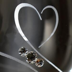 Diamante sklenice na šampaňské Romance s kamínky Swarovski 200ml 1KS