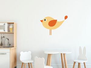 Nálepka na zeď pro děti Krémový vrabec Velikost: 10 x 10 cm
