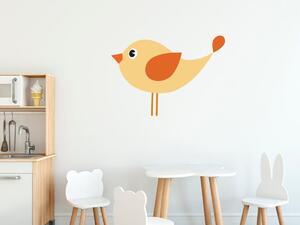Nálepka na zeď pro děti Krémový vrabec Velikost: 10 x 10 cm