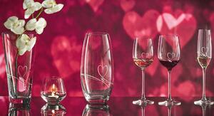 Diamante sklenice na bílé víno Romance s kamínky Swarovski 330ml 2KS