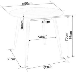 Jídelní stůl Rion II - průměr 90 cm, kámen